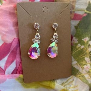 Beautiful Crystal and Rhinestone Dangle Earrings